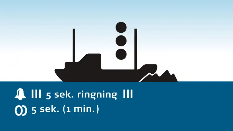 Klokke i 5 sekunder. 